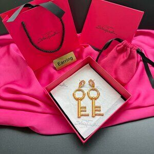 🔑 Schiaparelli Iconic Key Motif Statement Earrings 🔑